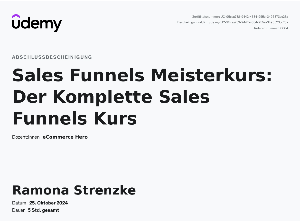 Sales Funnels Fortbildung